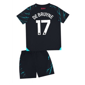 Manchester City Kevin De Bruyne #17 Replica Third Stadium Kit for Kids 2023-24 Short Sleeve (+ pants)